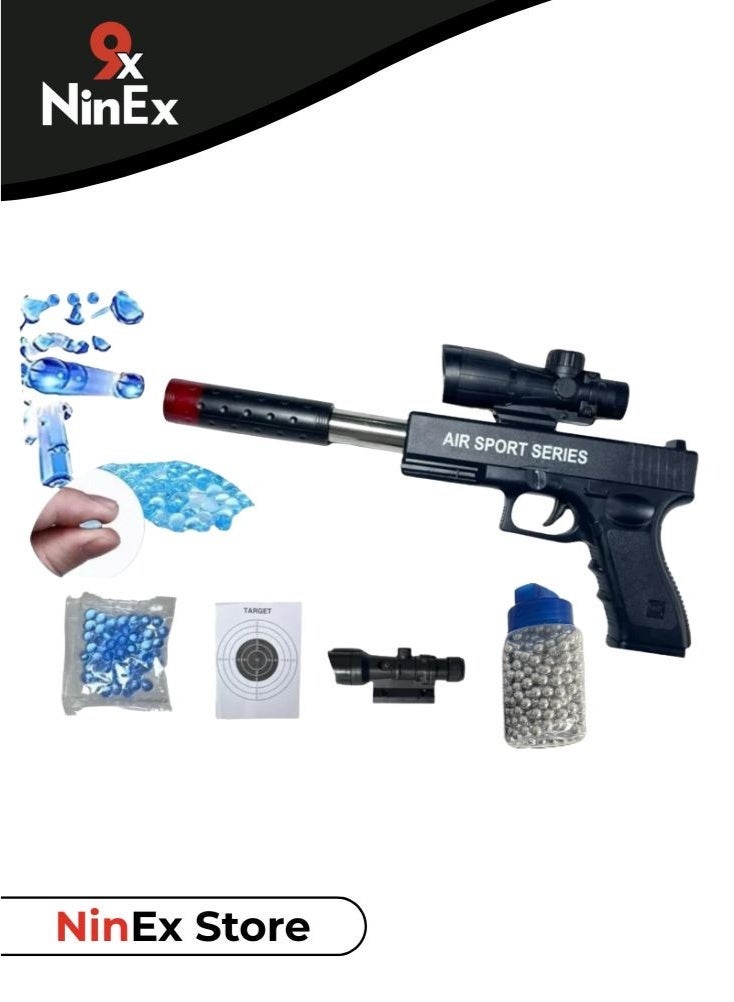 Premium Air Sport Series Gel Ball Toy Gun with Scope – Manual Water Bead Blaster Set Including Ammo, Target Sheet & Accessories for Kids - Image 2